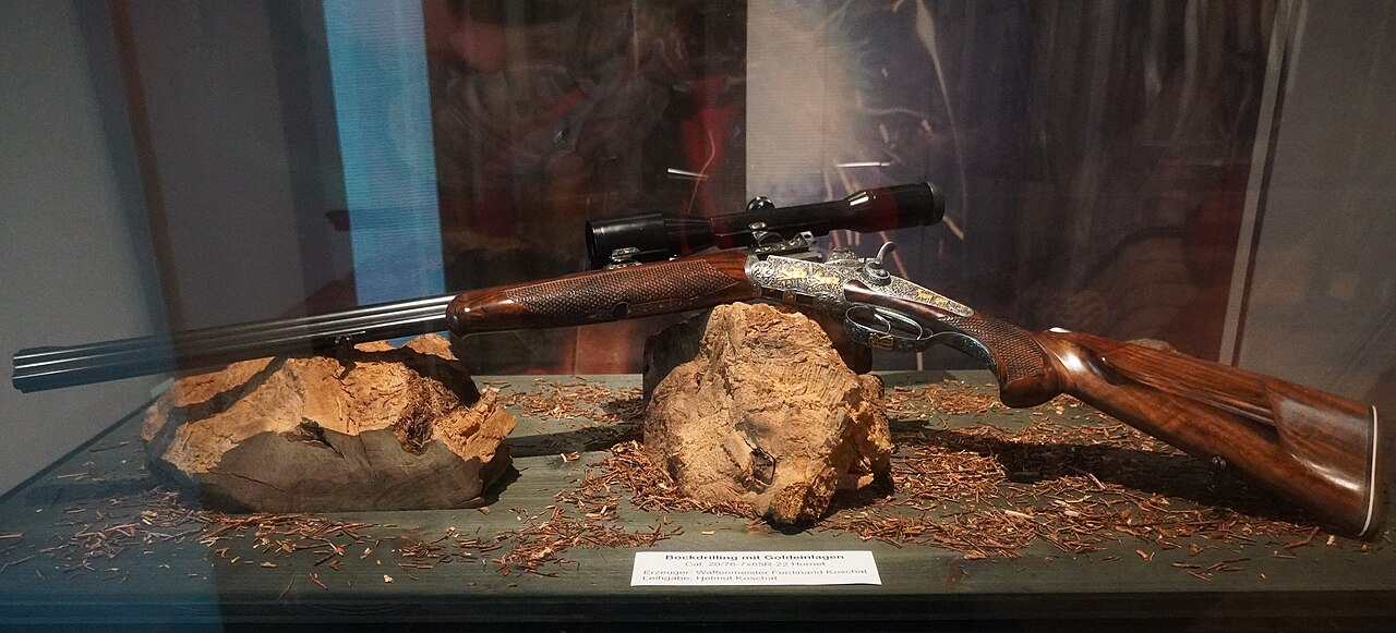 Museum exhibit from the gunsmith and hunting museum in Ferlach
