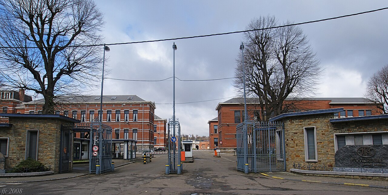 Main entrance of FN Herstal factory in Belgium